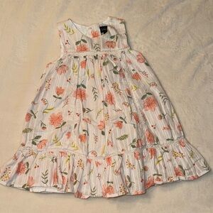 Cynthia Rowley White Dress with Peach Floral Print
